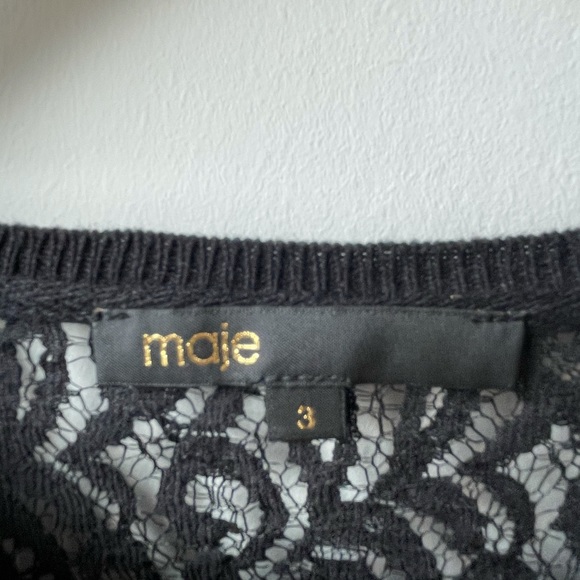 MAJE light weight sweater with lace back - Picture 3 of 3
